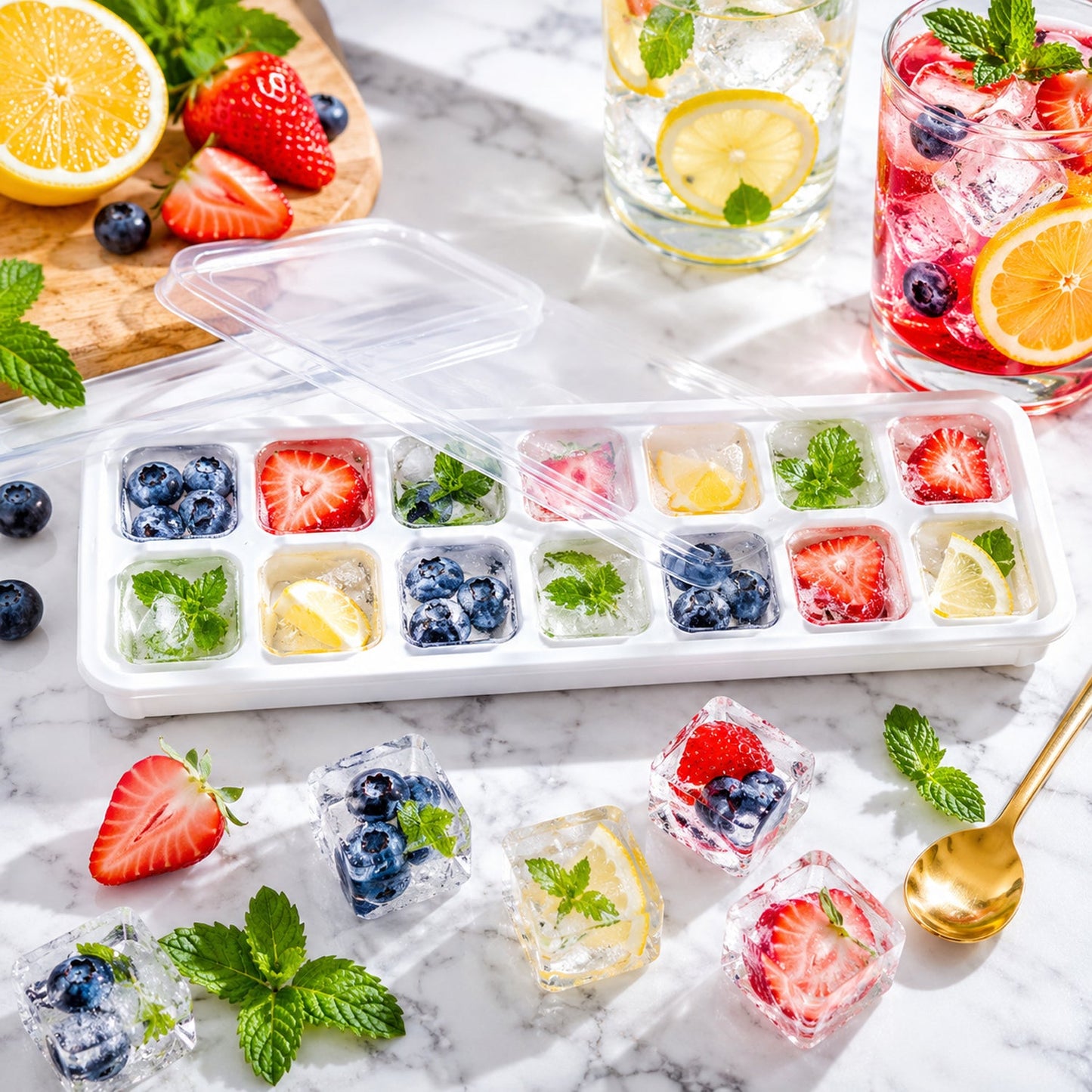 Ice tray dimensions and size