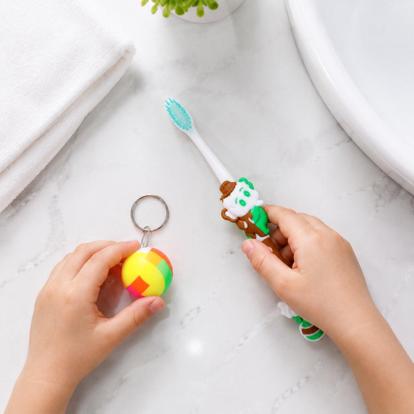 Kids Toothbrush and Ball Toy Set