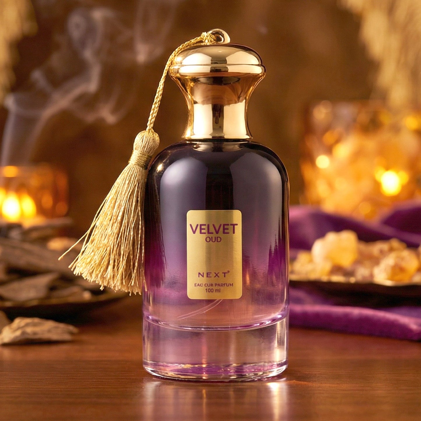 elegant Velvet Oud perfume bottle view
