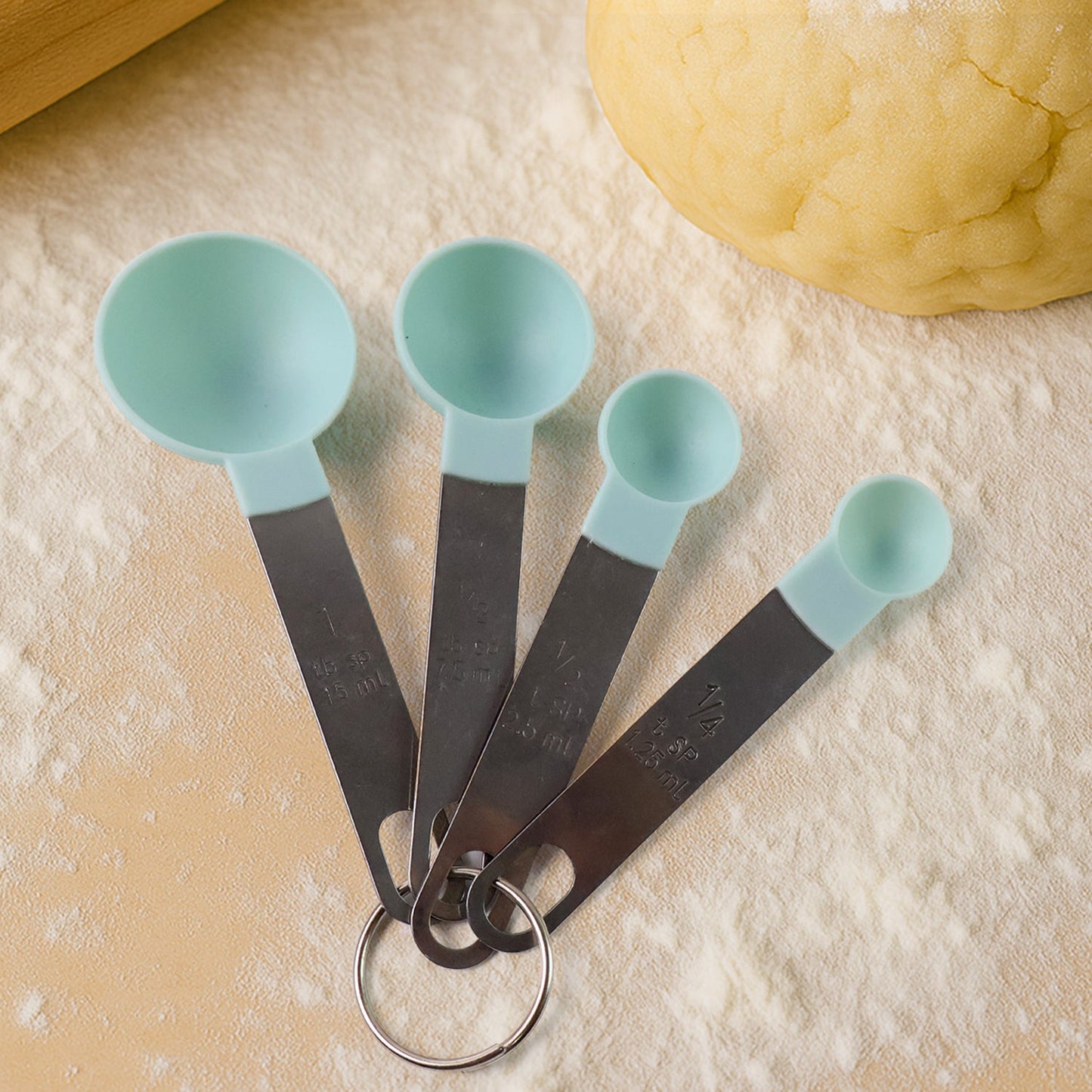 Premium Measuring Spoon Set with Stainless Steel Handles 4-Piece