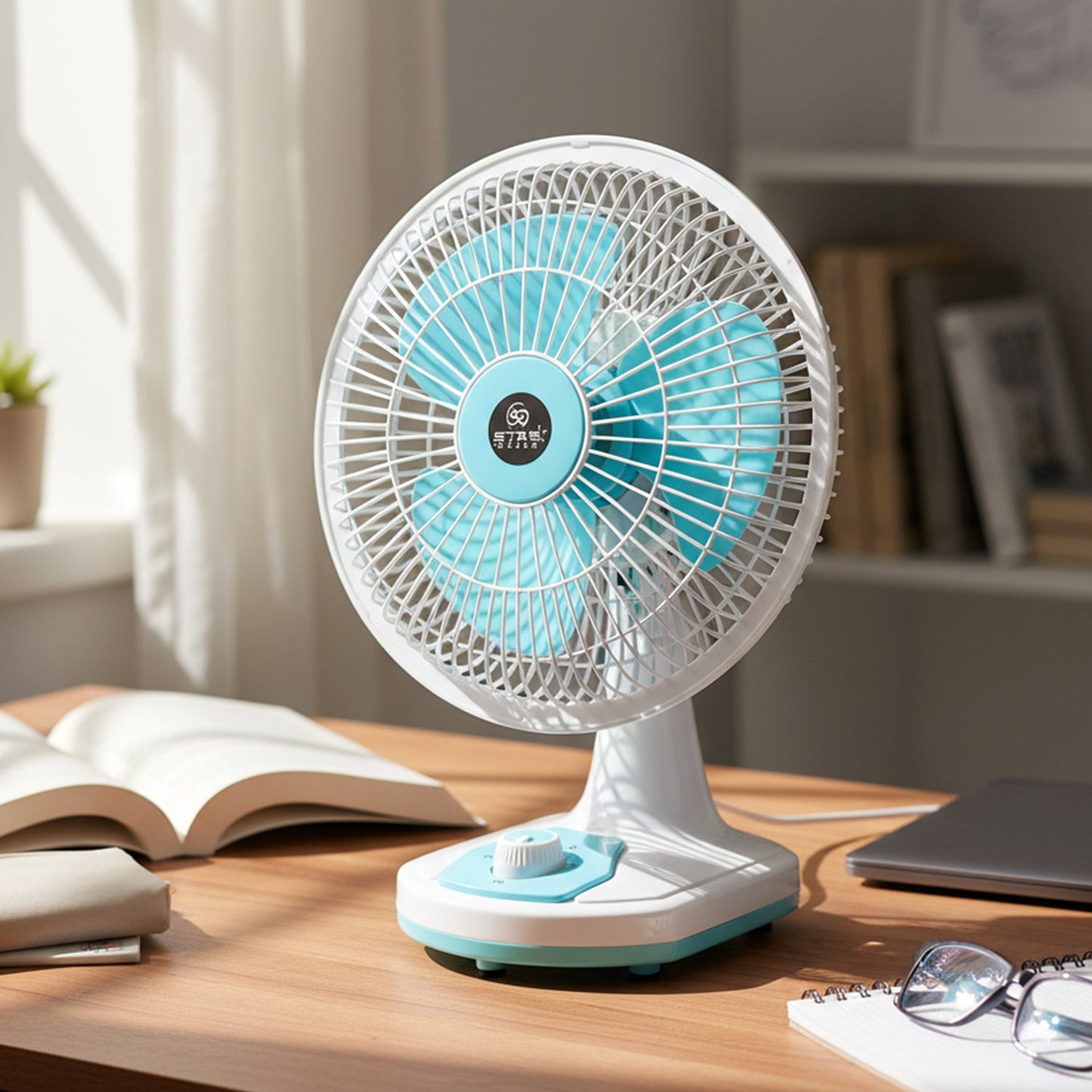 12V DC Table Fan with Adjustable Speed Control and High Speed Airflow