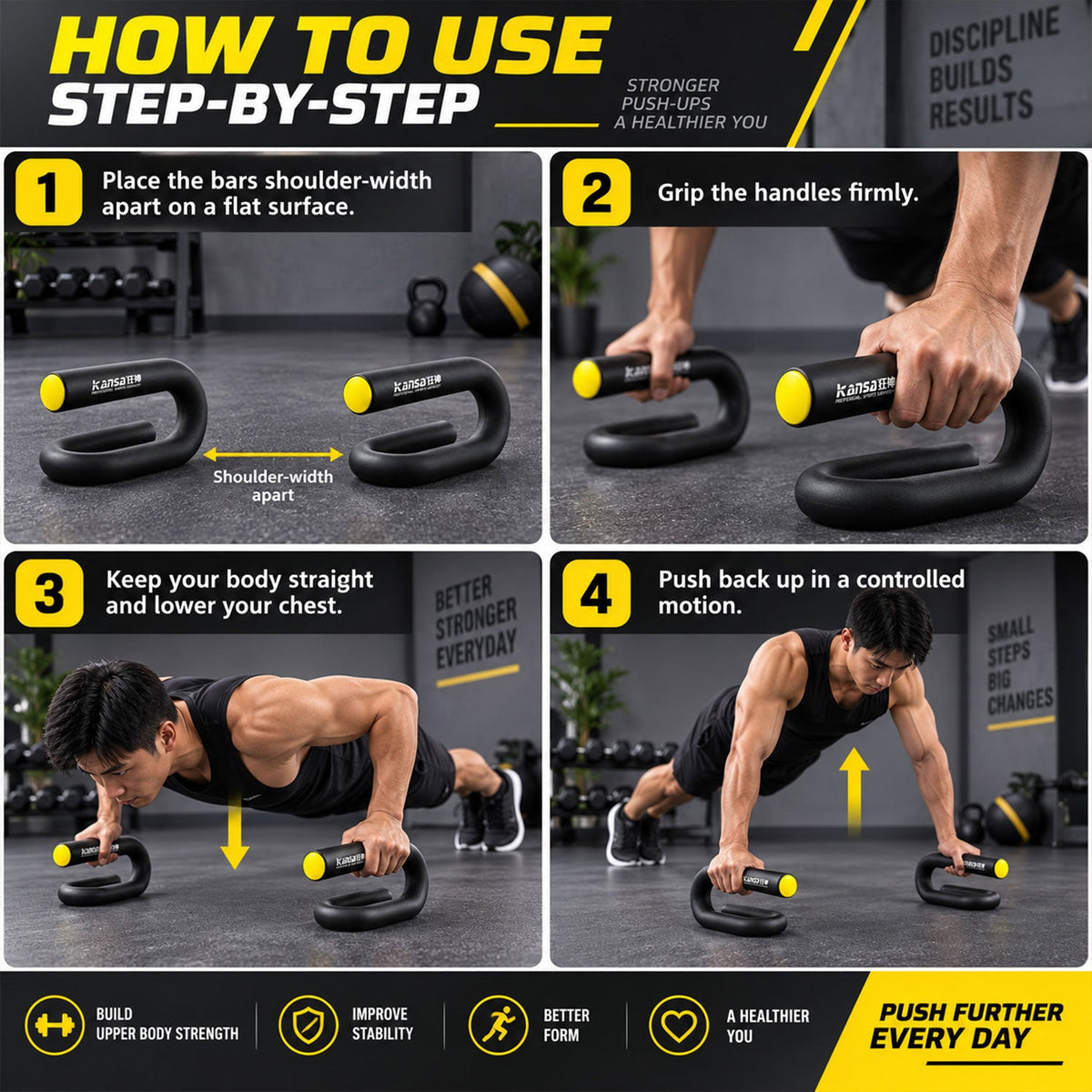 Push up stand white bg