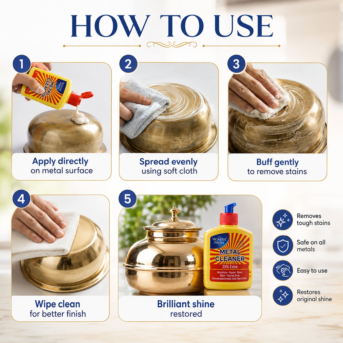 All Metal Cleaner for Polisher Protectant & Cleaner (250 ML)