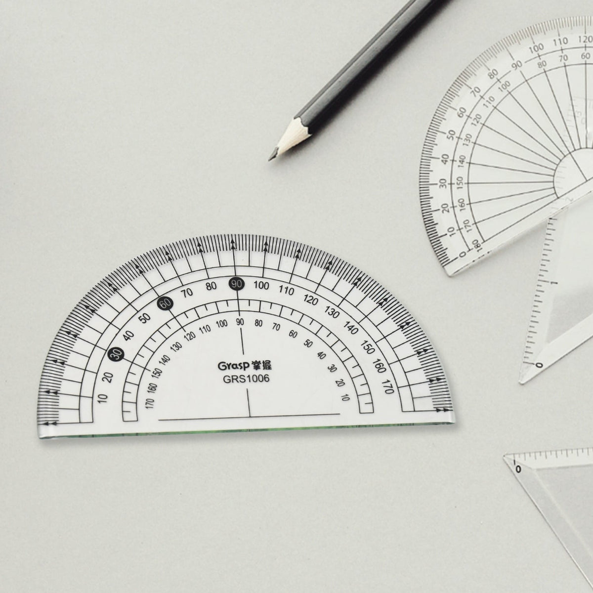 4-Piece Geometry Set, Triangle Ruler Protractor Straight Ruler– Natation.in