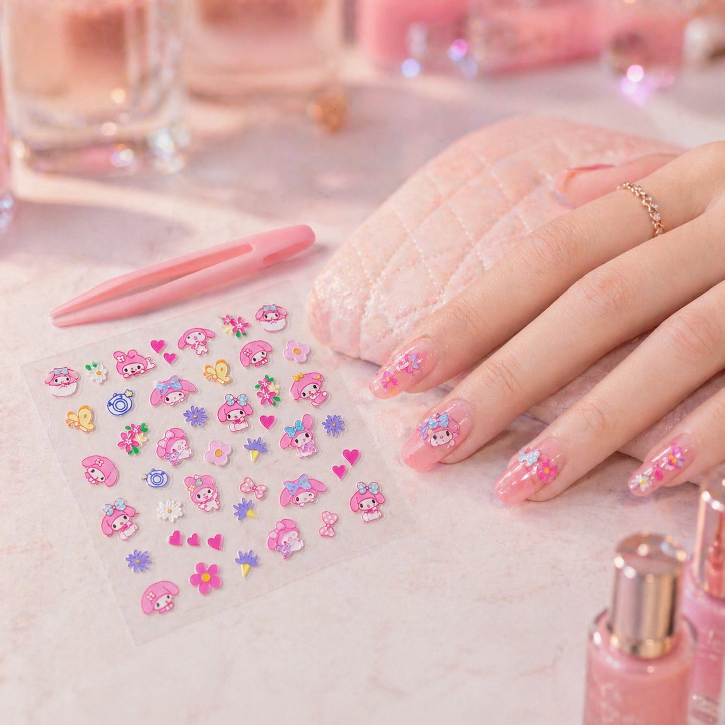 Cute Cartoon Nail Art Sticker Set (1 Set)