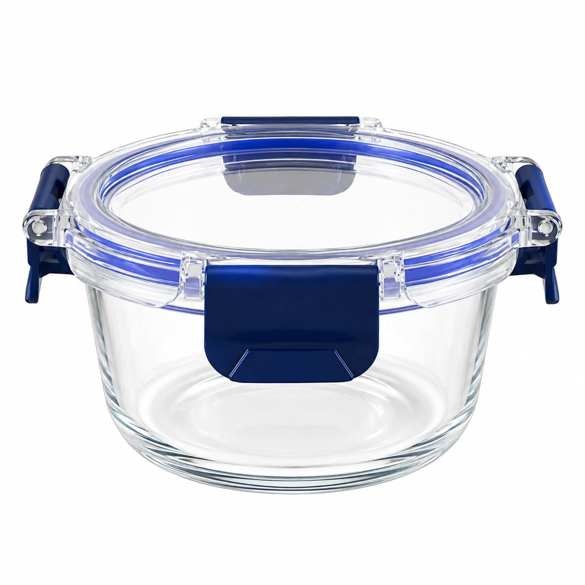 Cello 240ml Round Glass Food Storage Container with Smart Lock Lid (1 Pc)