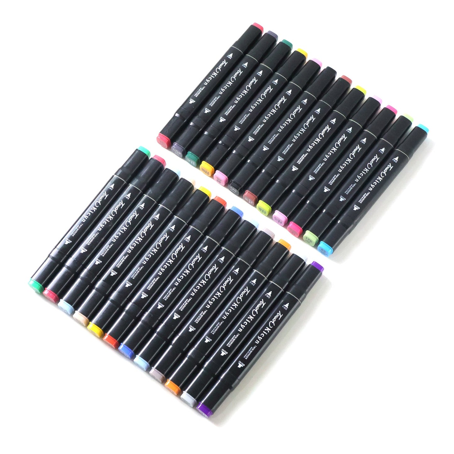 24 Pc Dual Tip Sketch Marker Pen Set With Storage Pouch