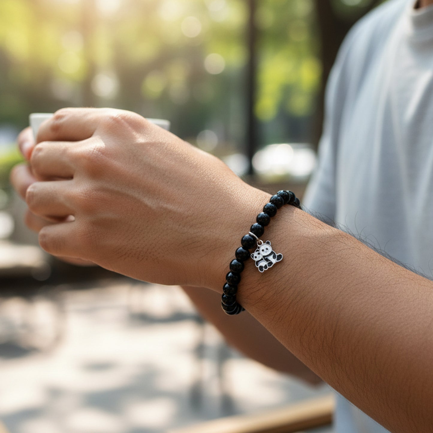 Premium Multicolor Pastel Bead Stretch Bracelet (1 Pc)