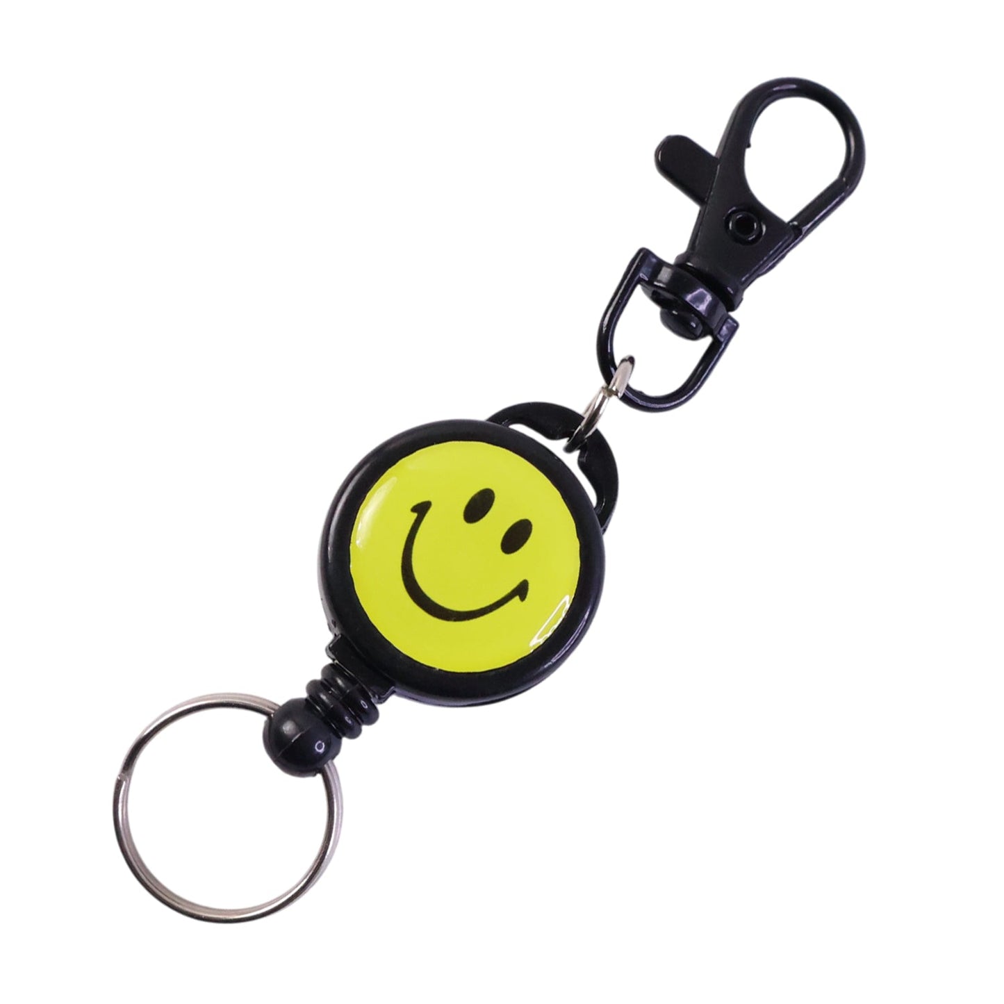 Smiley Face Retractable Keychain (1 Pc)