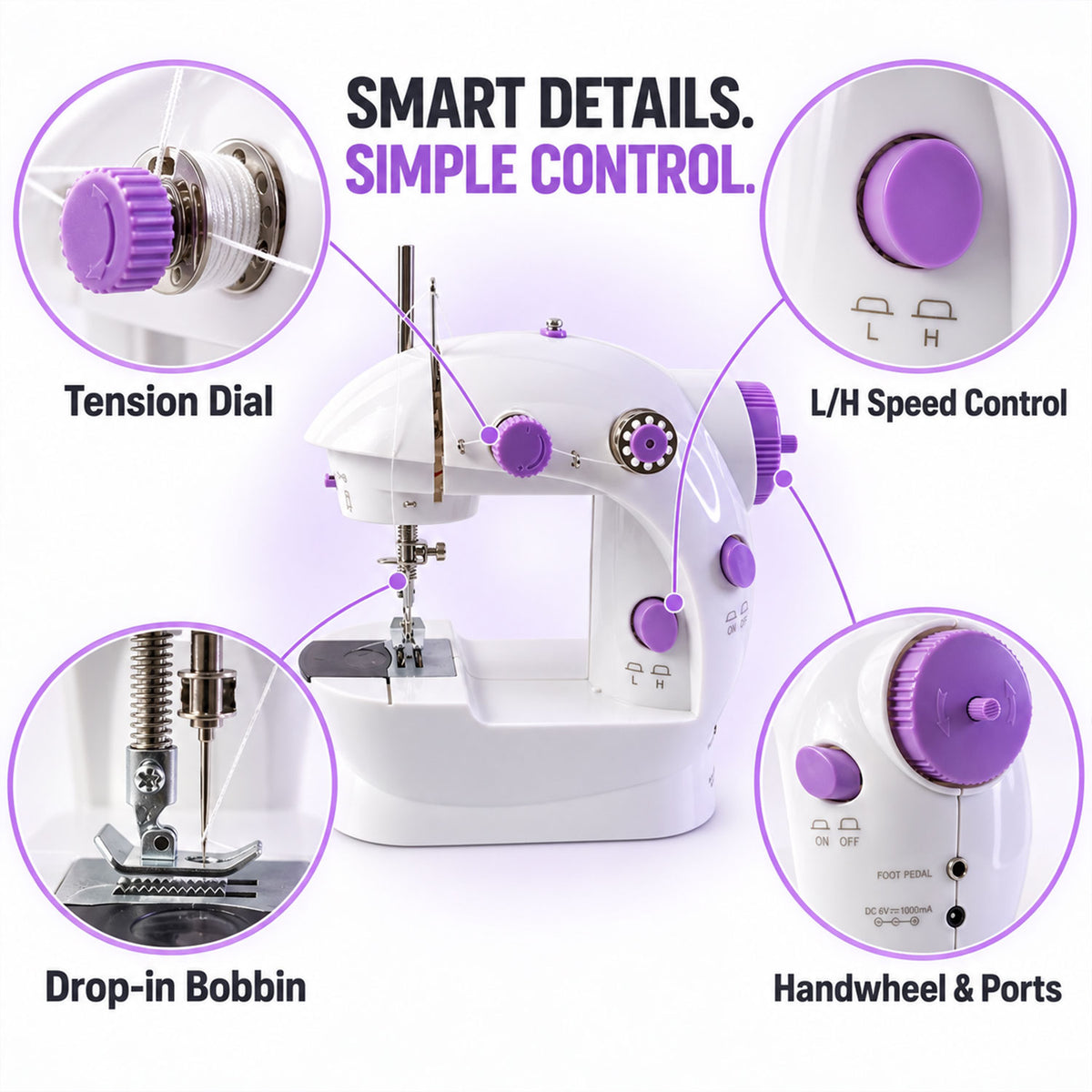 Portable Mini Hand Tailor Machine for Sewing Stitching