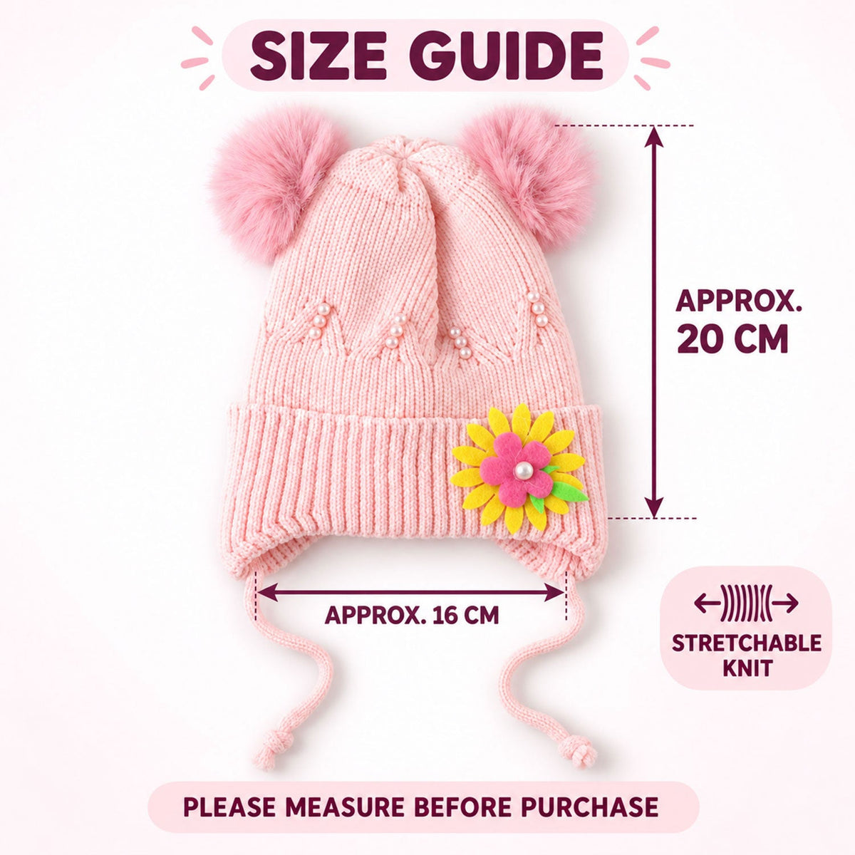 Soft Pink Ear Cover Cap