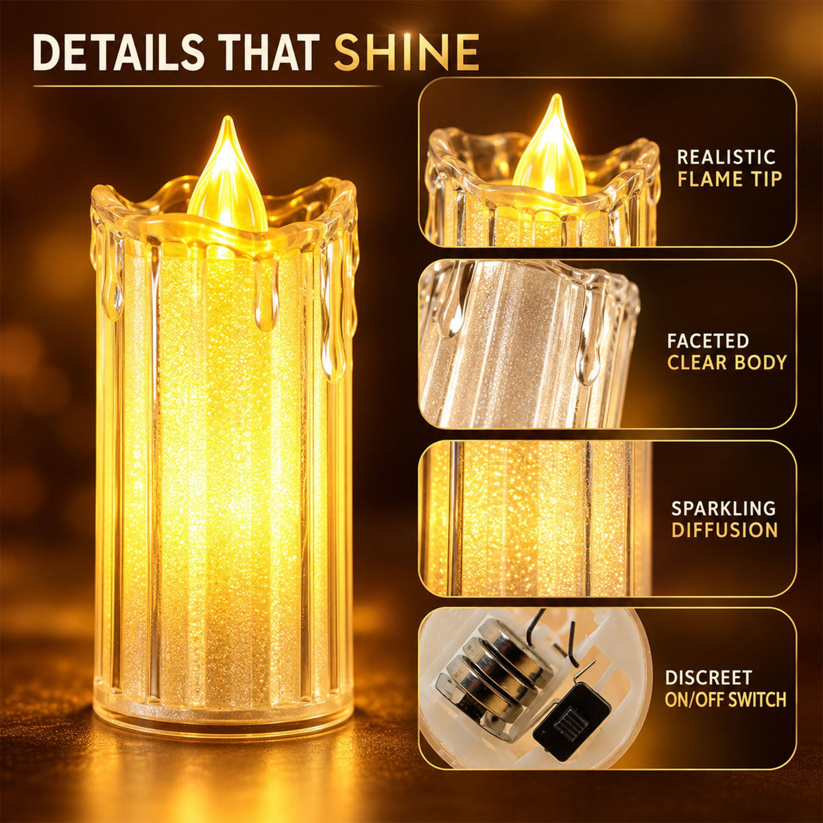 LED candle set view
