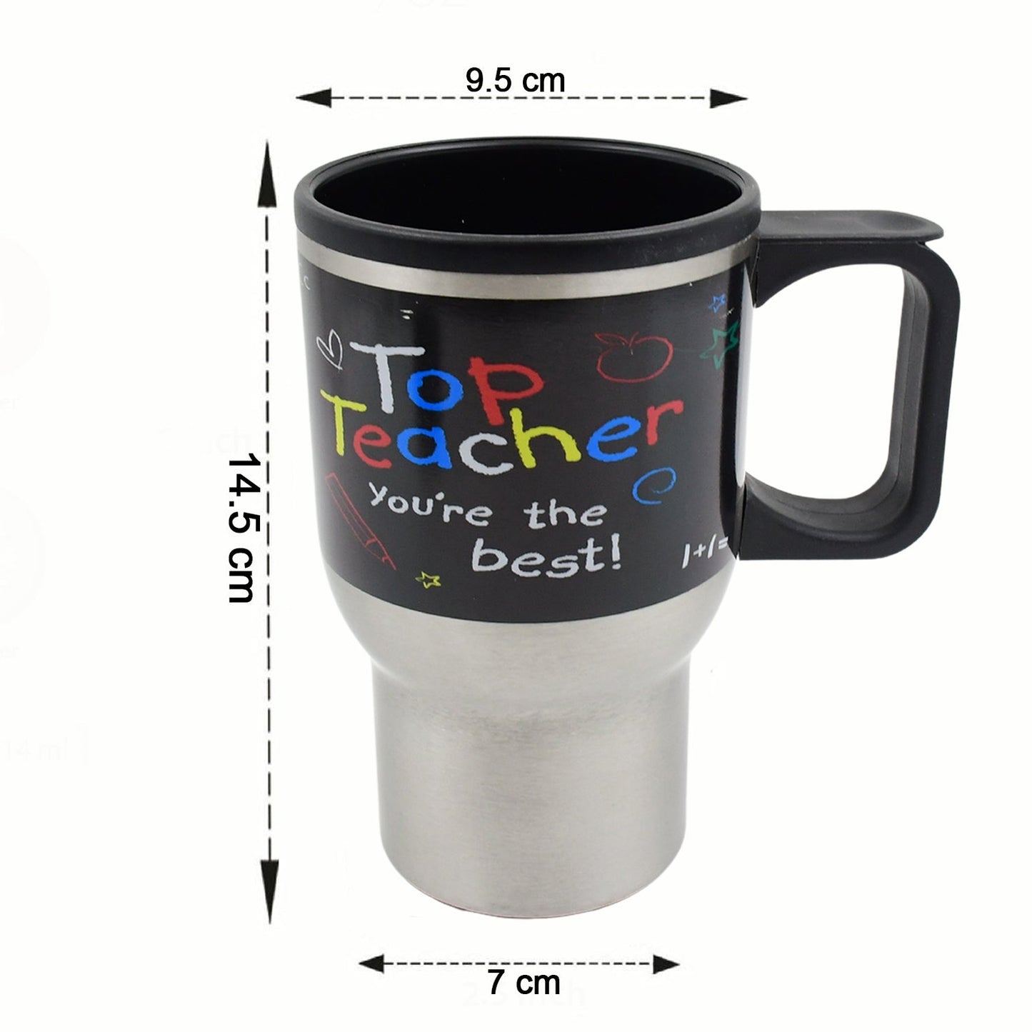 Stainless Steel Insulated Travel Mug - Double-Walled Vacuum Cup with Lid & Handle, Tumbler