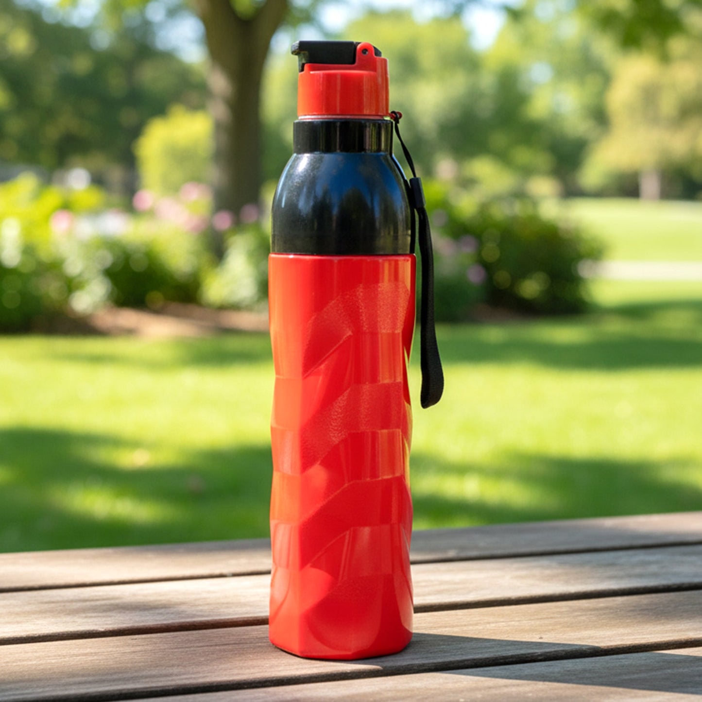 Plastic 1000 ML Approx Sports Water Bottle (1 Pc)