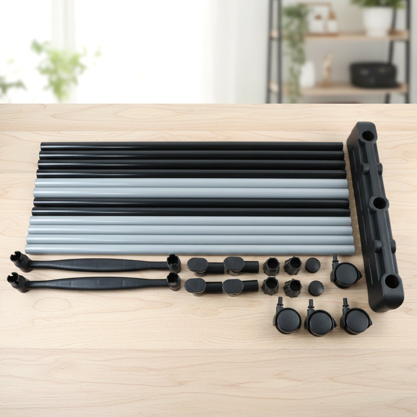 Double Pole Adjustable Garment Stand (1 Set)