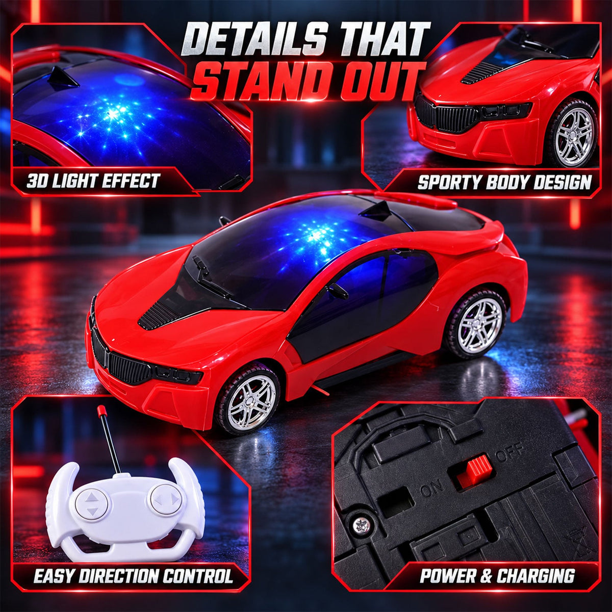 RC car charging detail