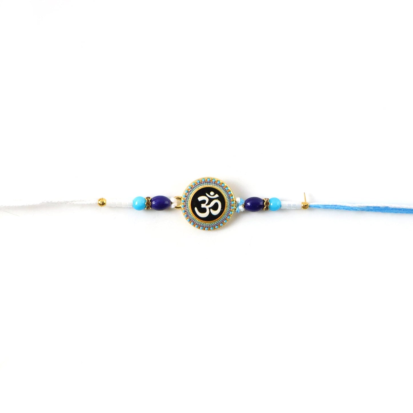 Lightweight soft-thread Rakhi with beads