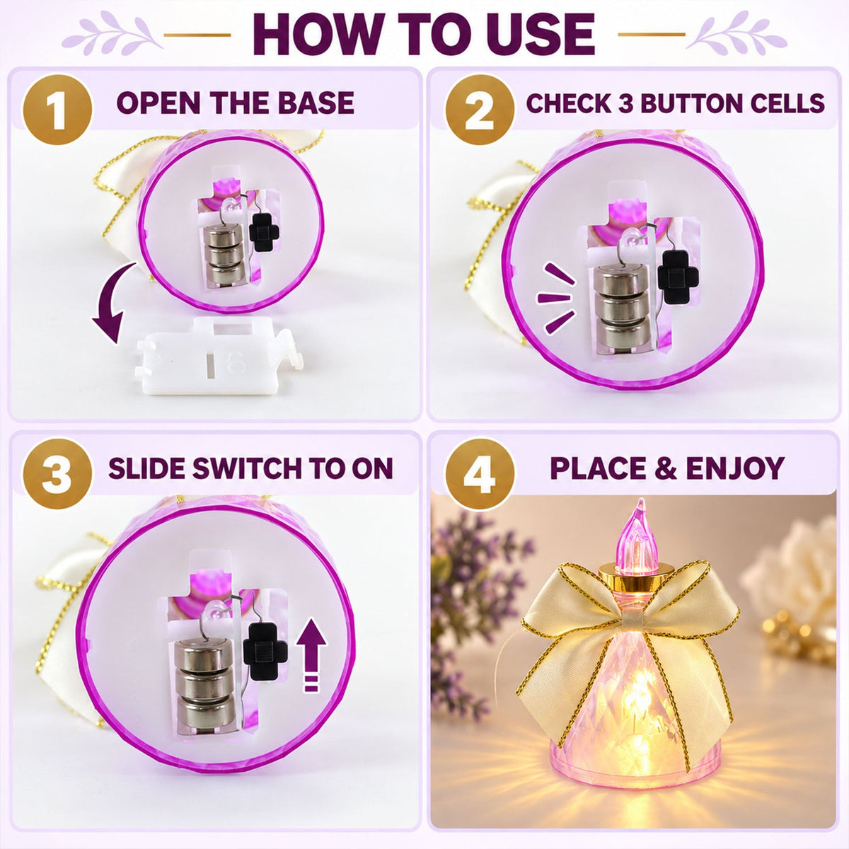 LED candle feature view