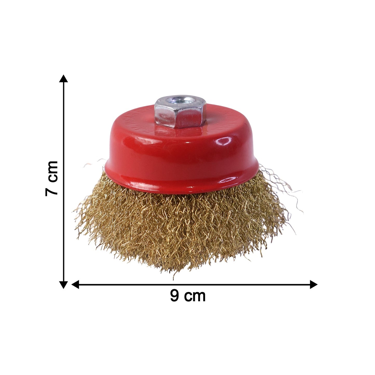 Gold wire brush used for paint removal