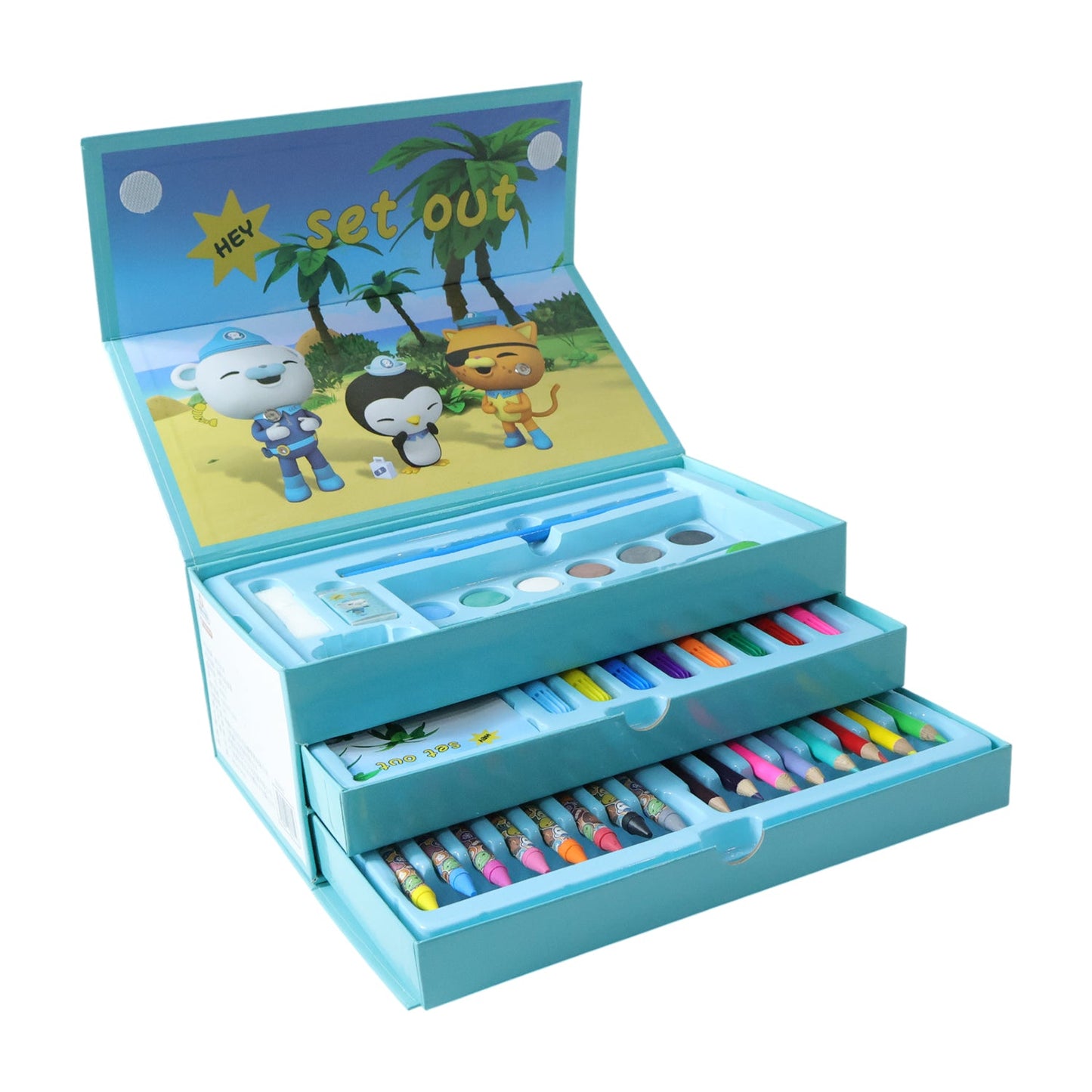 Drawing Kit Box for Kids with Colors & Tools (1 Pc)