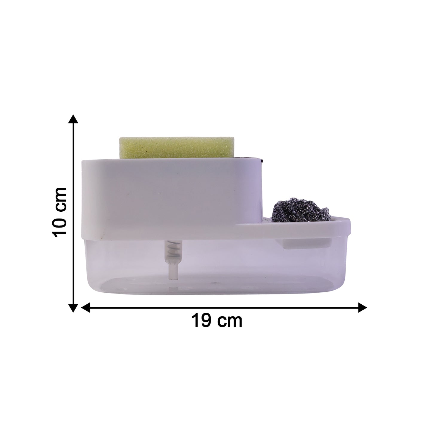 2 in 1 Plastic Dish Soap Liquid Dispenser Sponge Holder ,Sabudani  (1 Set)