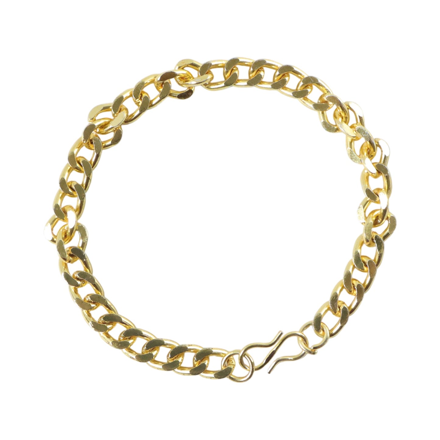 Classic Gold Finish Chain Link Bracelet for Men and Women (1 Pc)