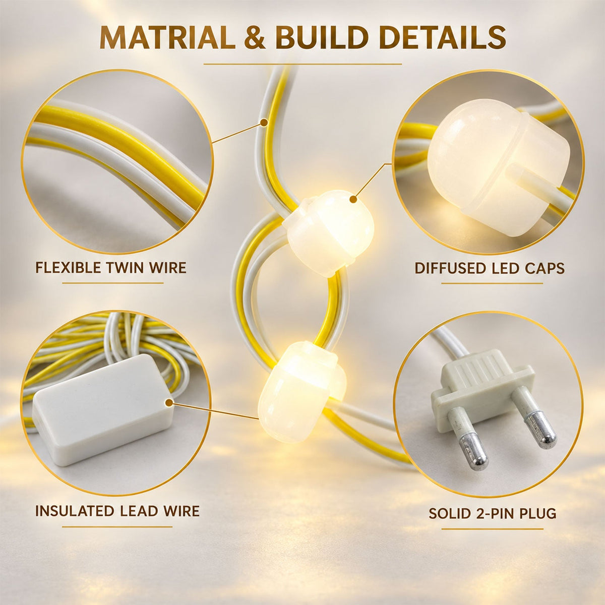 Bulb string lights design view