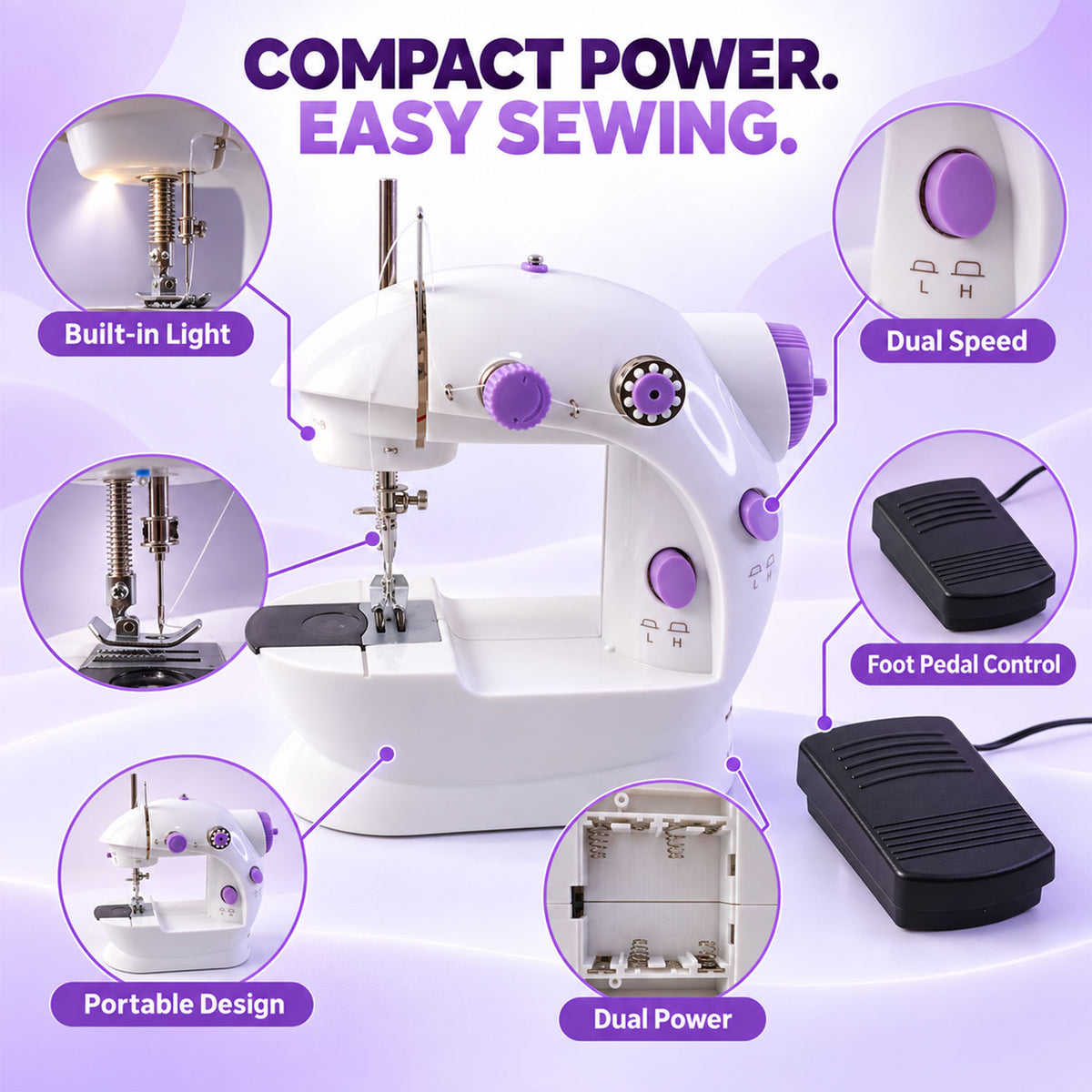 Portable Mini Hand Tailor Machine for Sewing Stitching