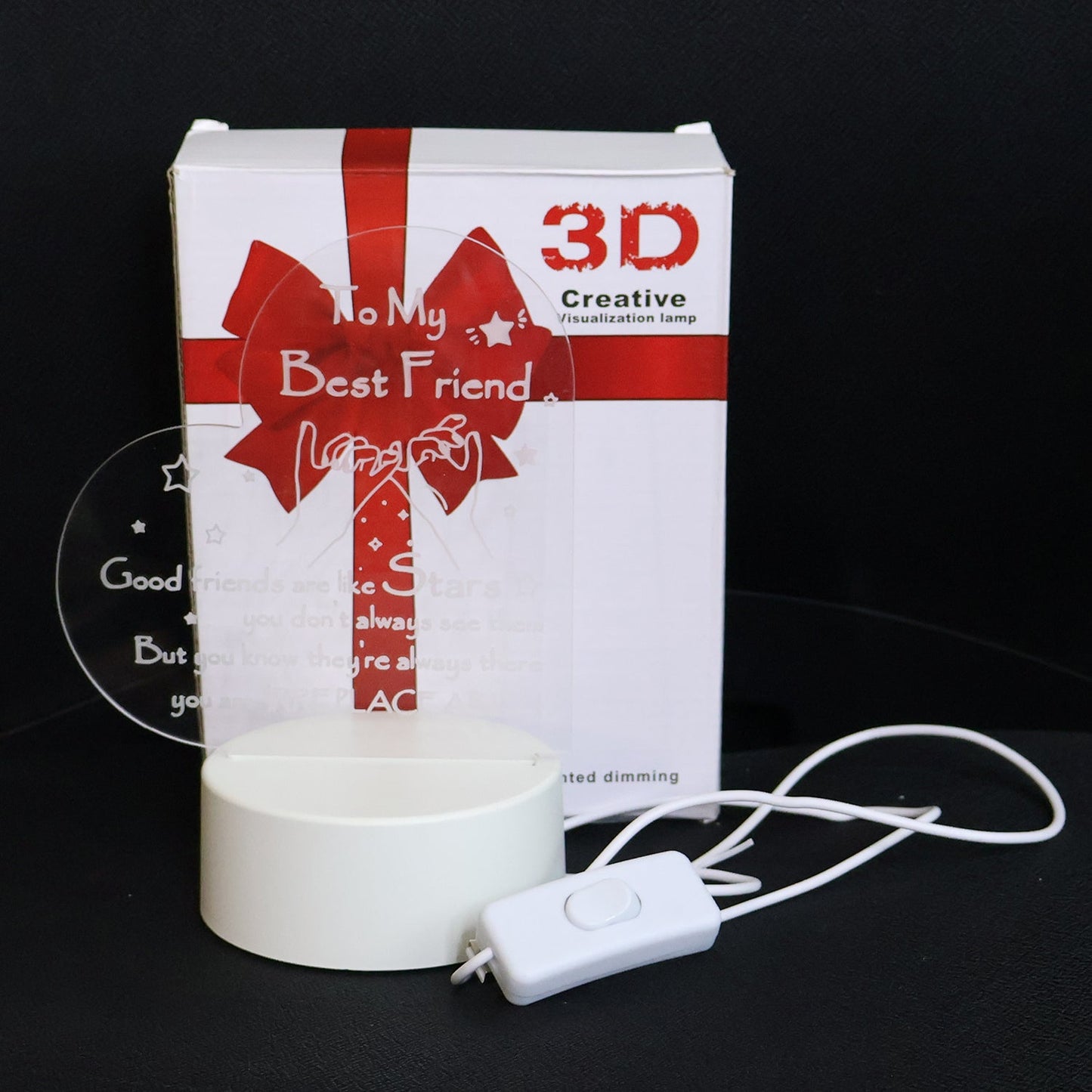 Heart Shape 3D LED Acrylic Night Lamp (1 Pc / Mix Design)