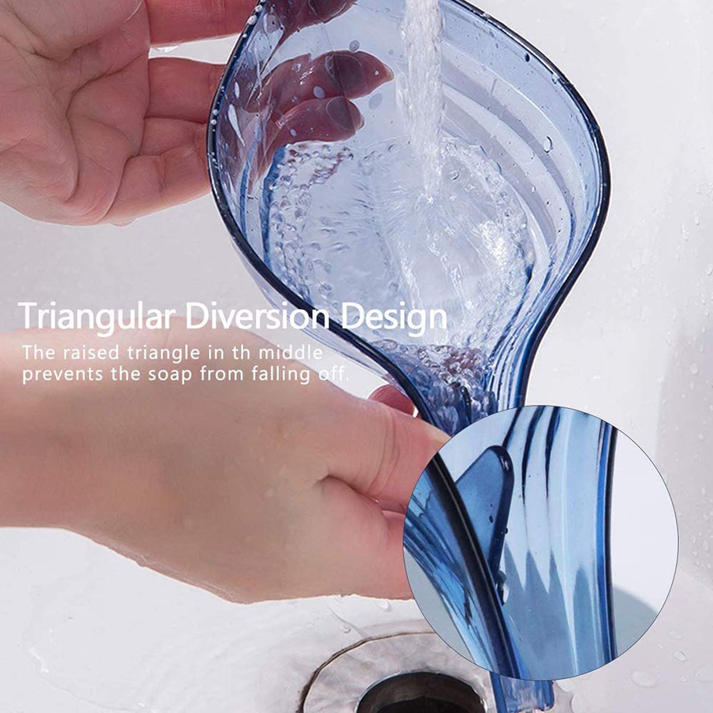 Leaf Shape Soap Dish Holder with Drain for Bathroom & Kitchen Use