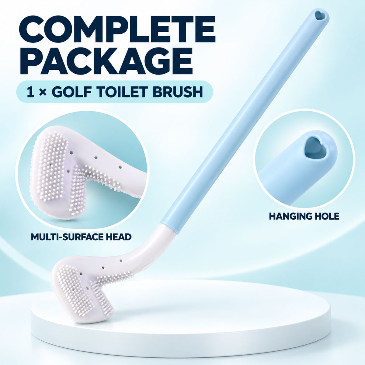 Golf Shape Toilet Cleaner Brush For Bathroom Use