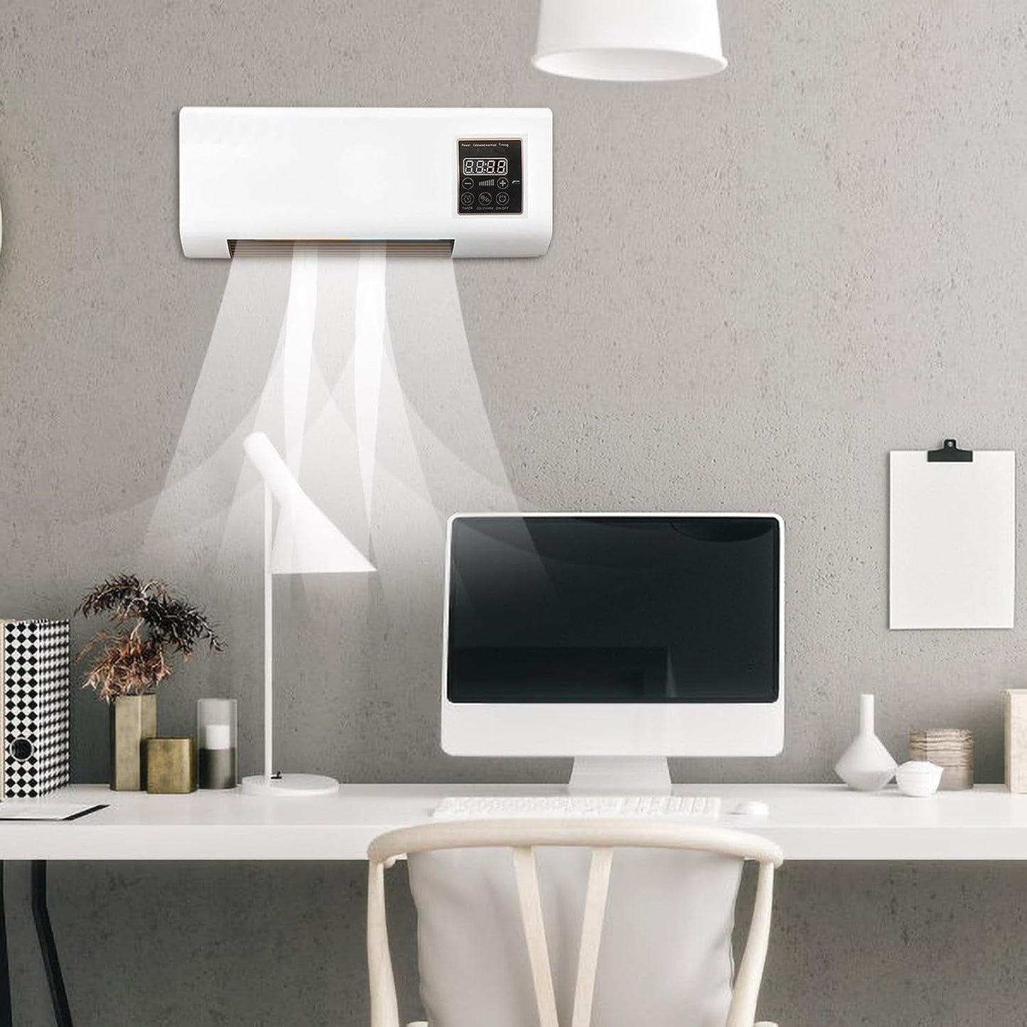 2-in-1 Wall AC Fan & Room Heater | Dual Mode with Remote