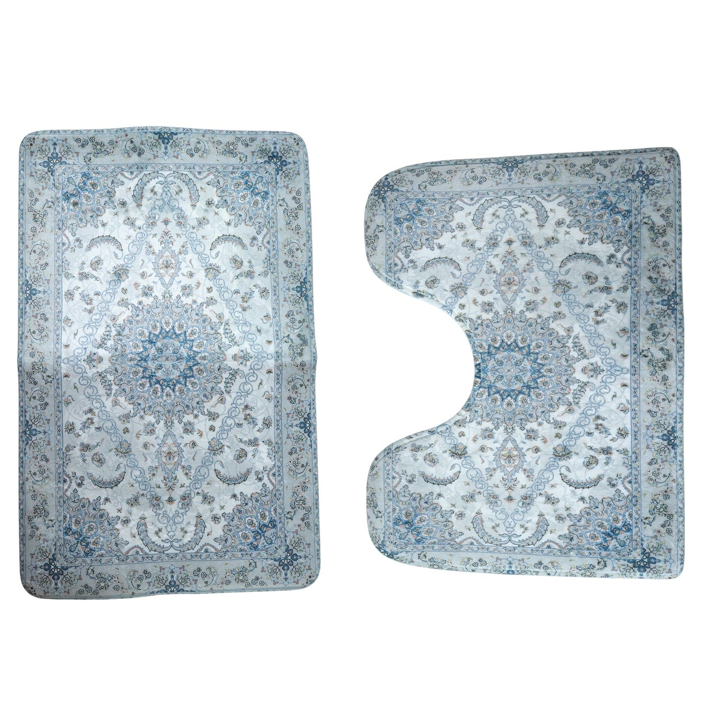 2 In 1 Designer Bathroom Mat Set