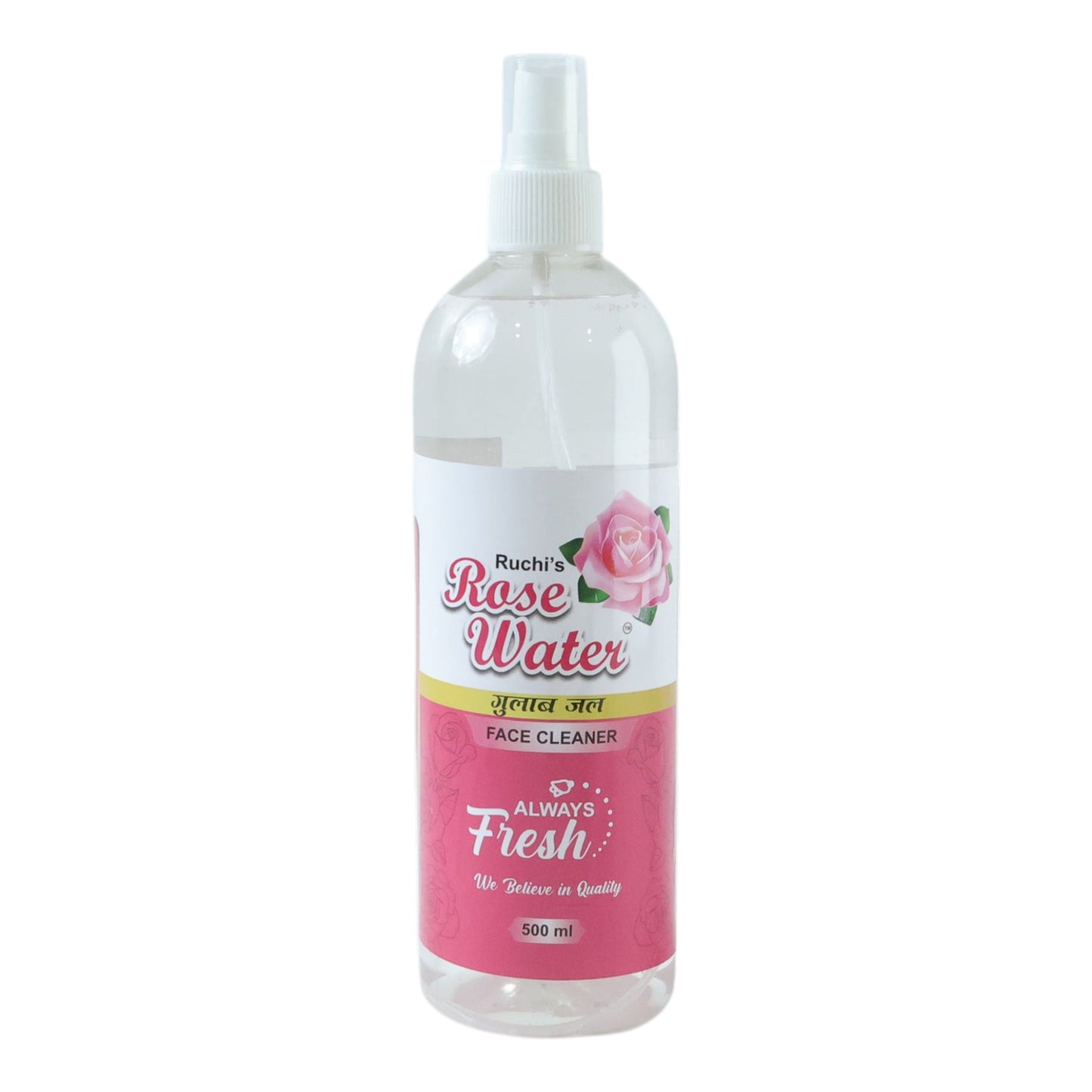 Rose Water Face Cleanser Spray Bottle (1 Pc, 500 ML)
