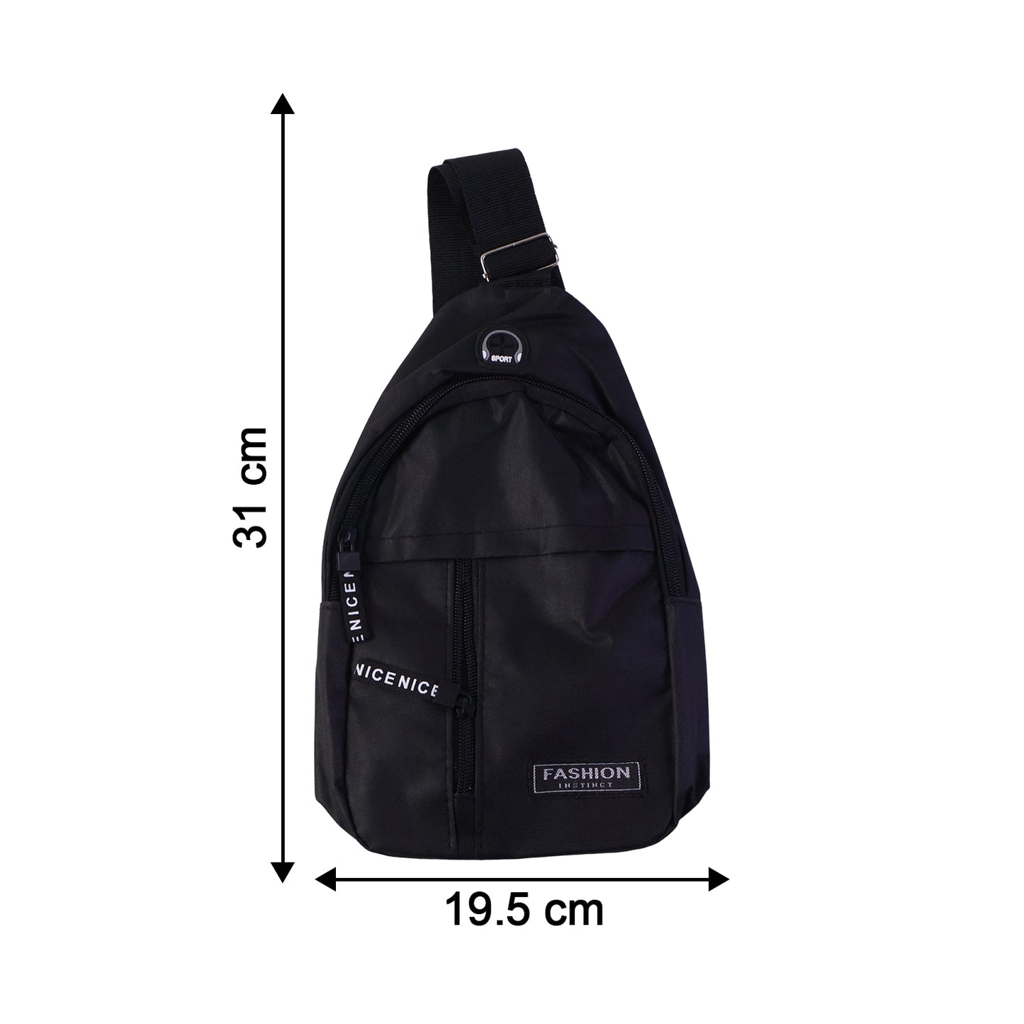 Waterproof Waist Bag, Shoulder Bags USB Charging Earphone Hook Sling Travel Bag (1 Pc / Mix Color)