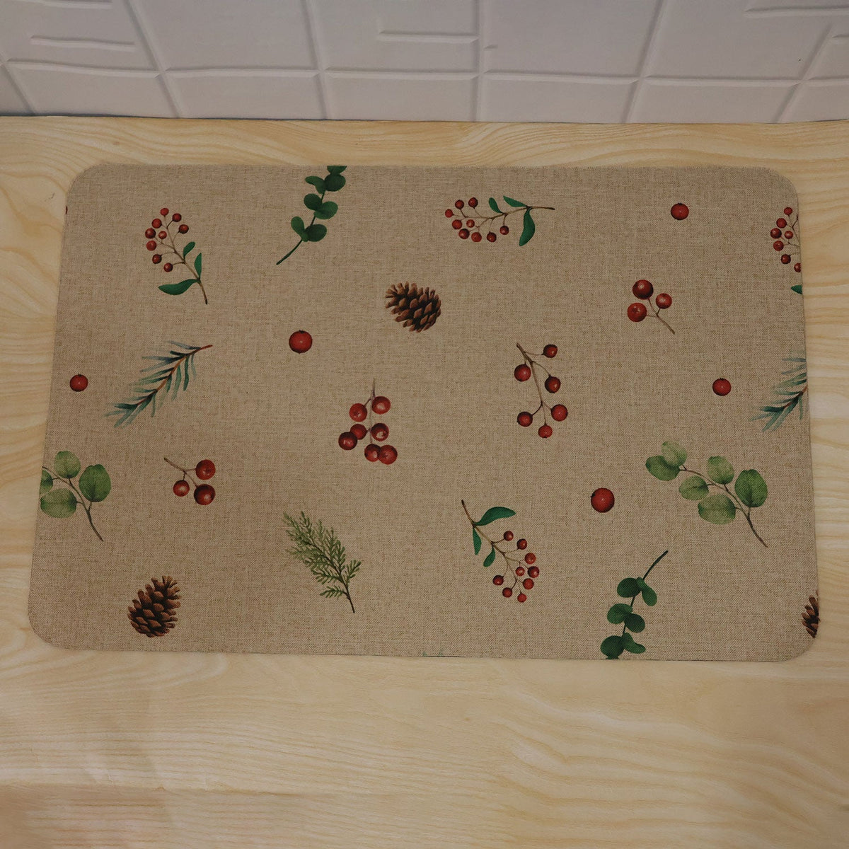 Botanical bath mat bathroom use