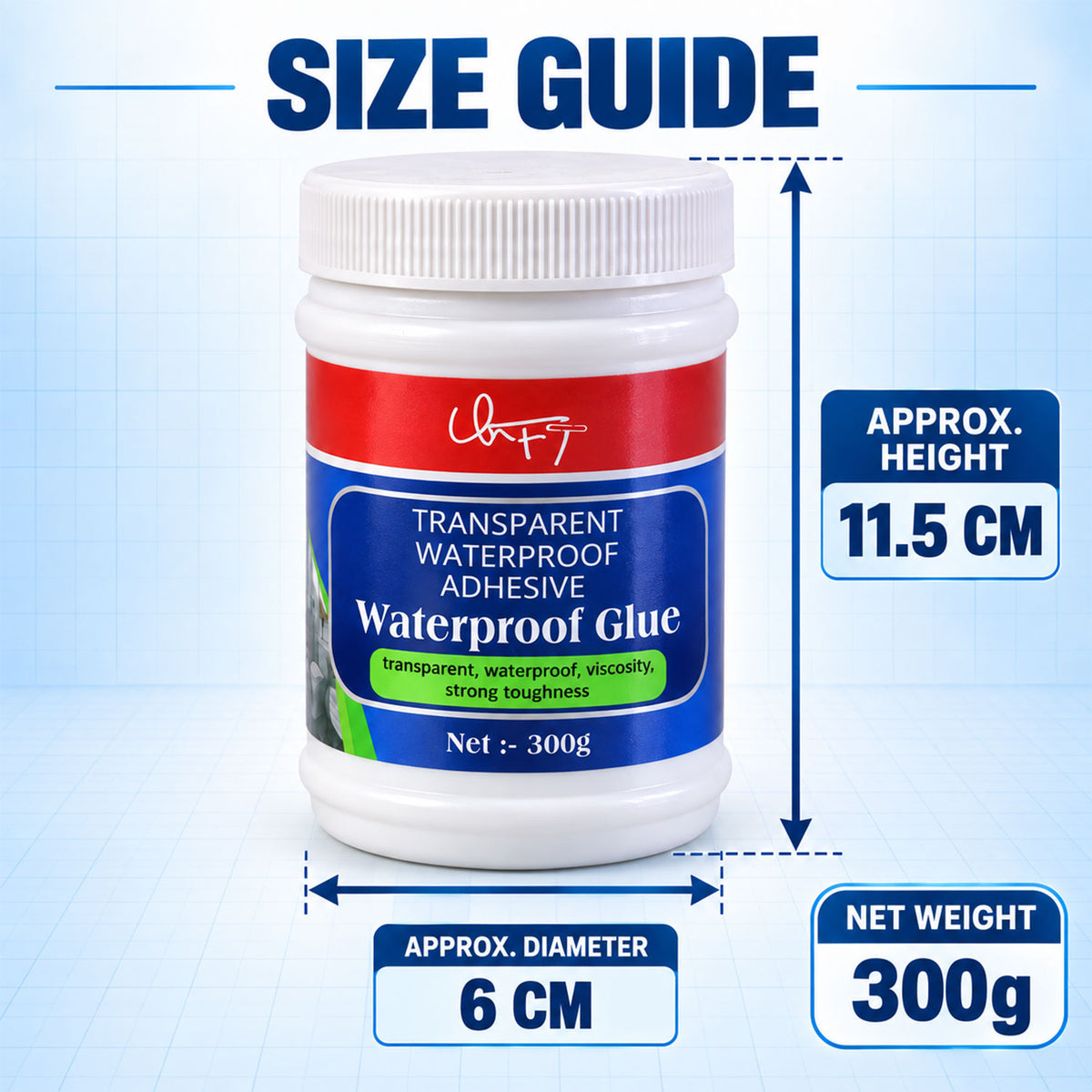 Transparent Waterproof Glue 300g Without Brush (1 pc)
