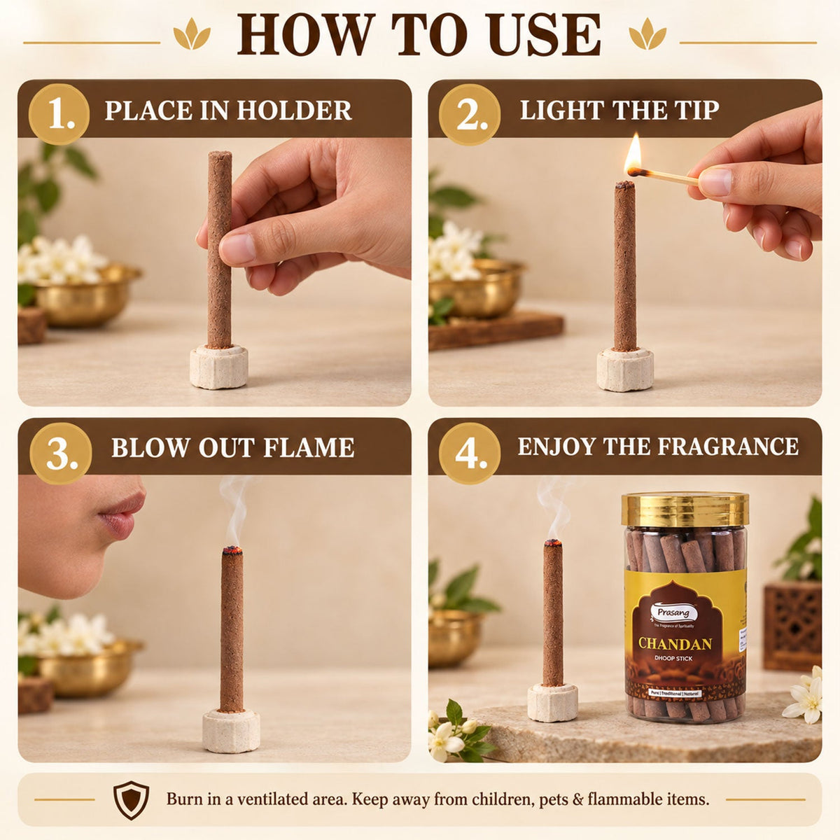Dhoop sticks jar combo white bg