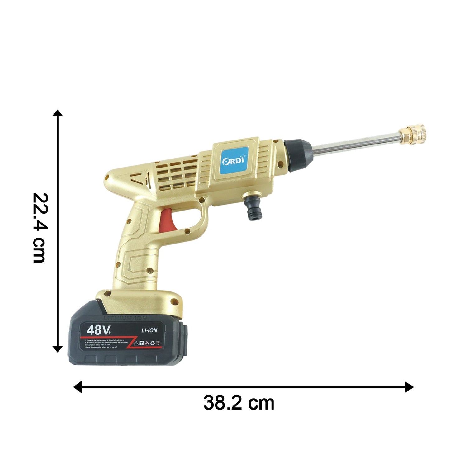 Cordless High Pressure Car Washer Gun Kit with 2 Batteries 48V (1 Set)