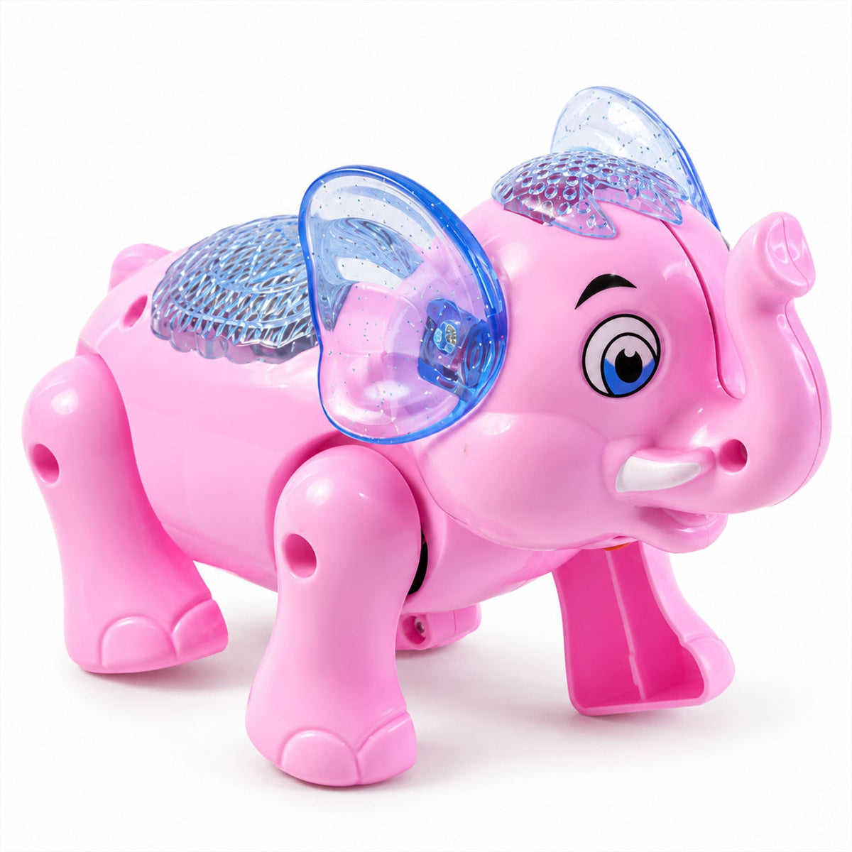 Musical Elephant Toy with Colourful Lights for Fun Indoor Playtime (1 Pc)