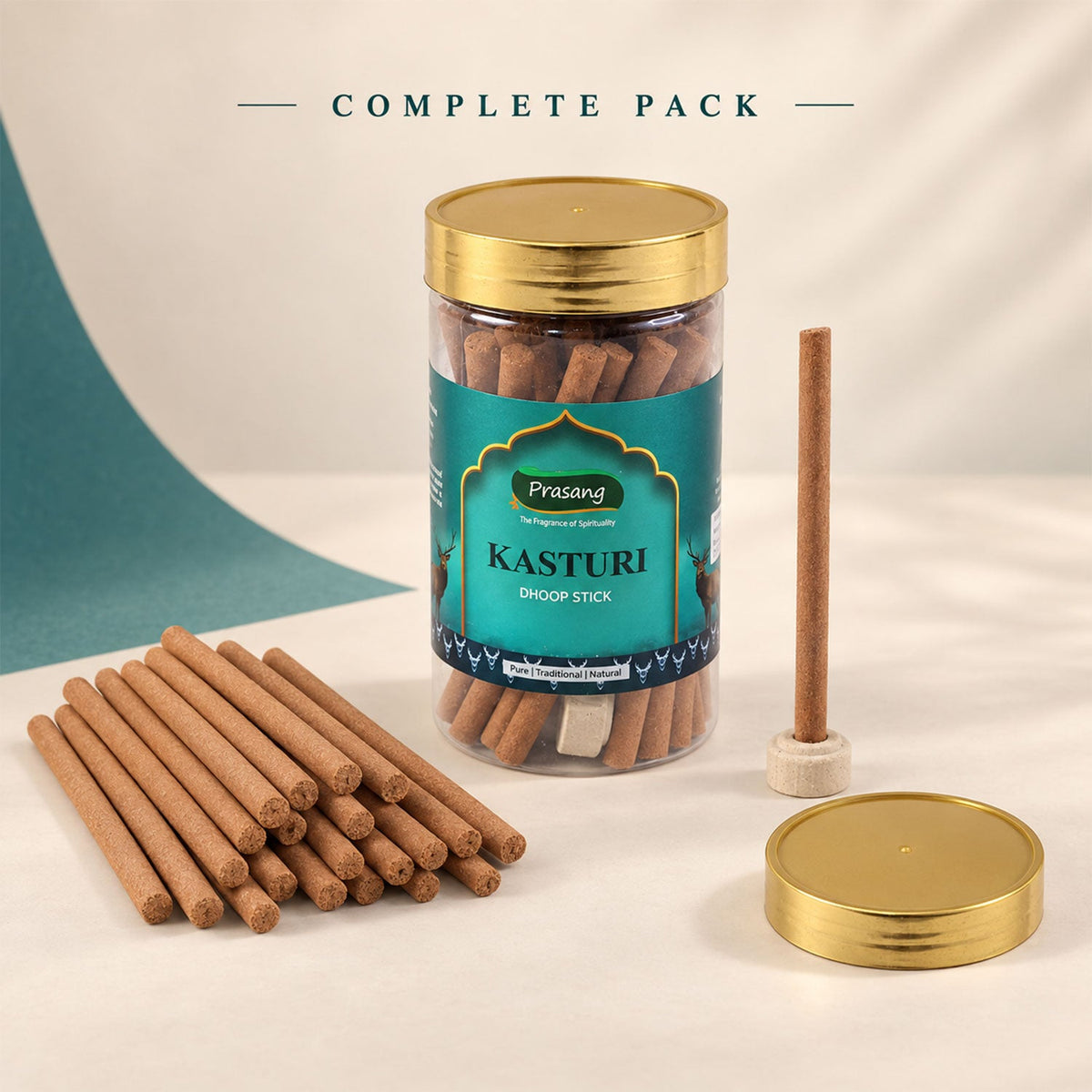 Kasturi dhoop sticks white bg
