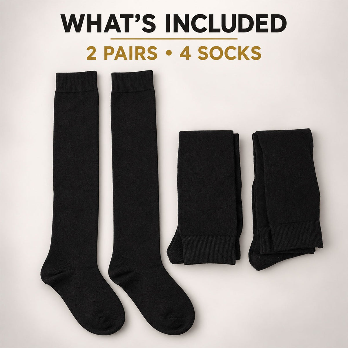 Over knee socks white bg