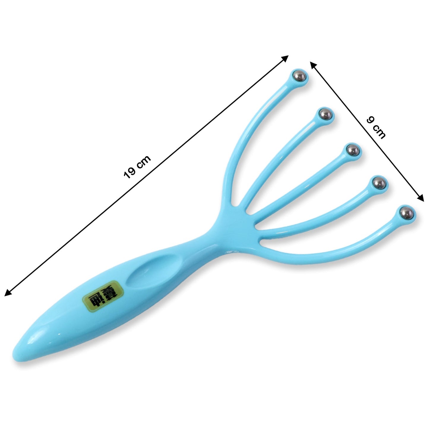 Handheld Five-Finger Head Massager with Rolling Ball Tips (1 Pc)