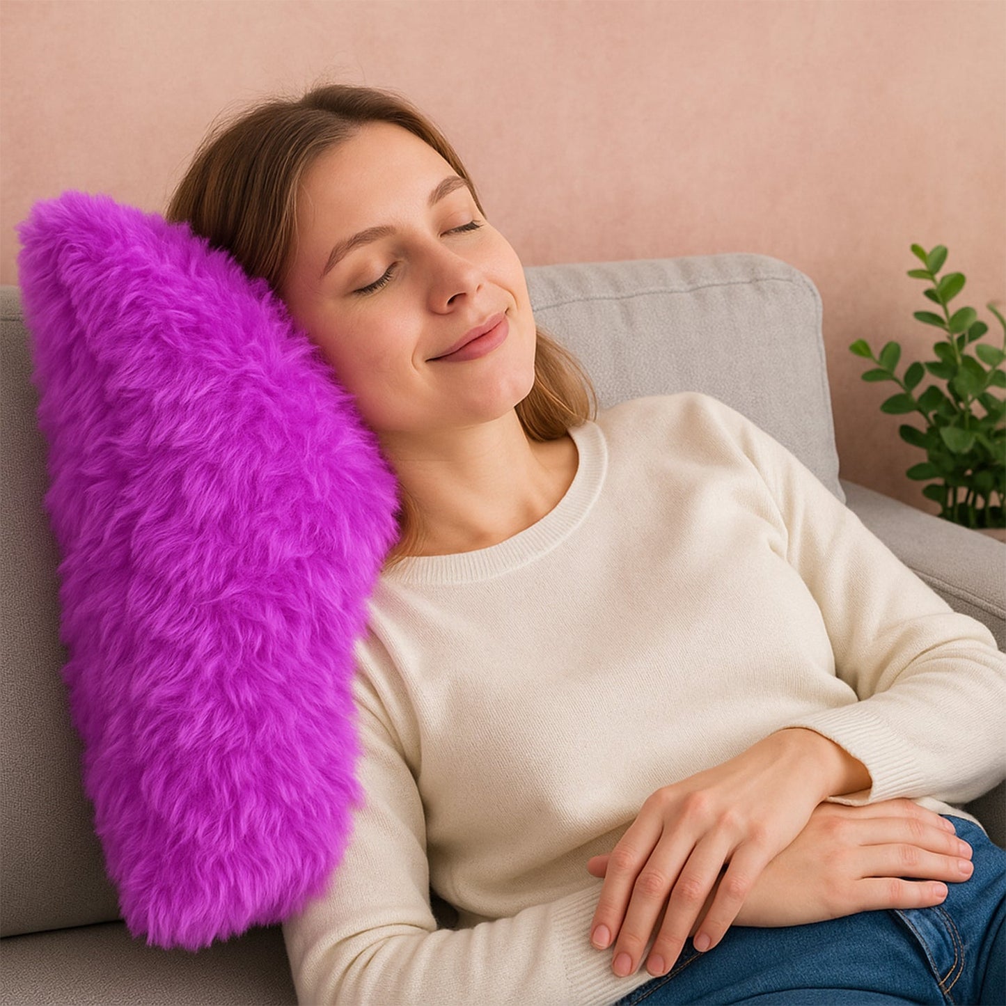 Super Soft Fluffy Cushion Pillow (1 Pc, Mix Color)