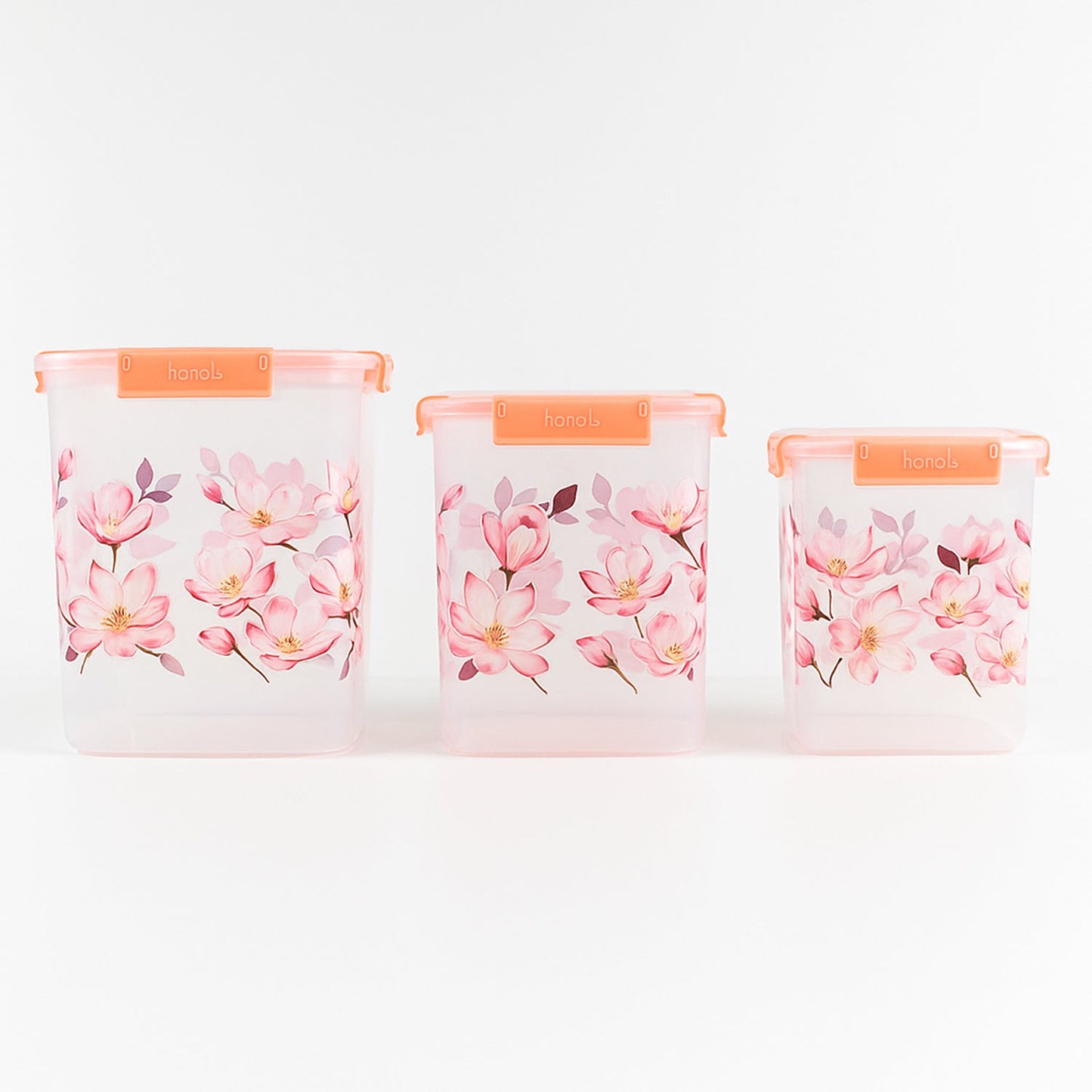 Organiza Floral Food Storage Set â€“ 3 Pcs