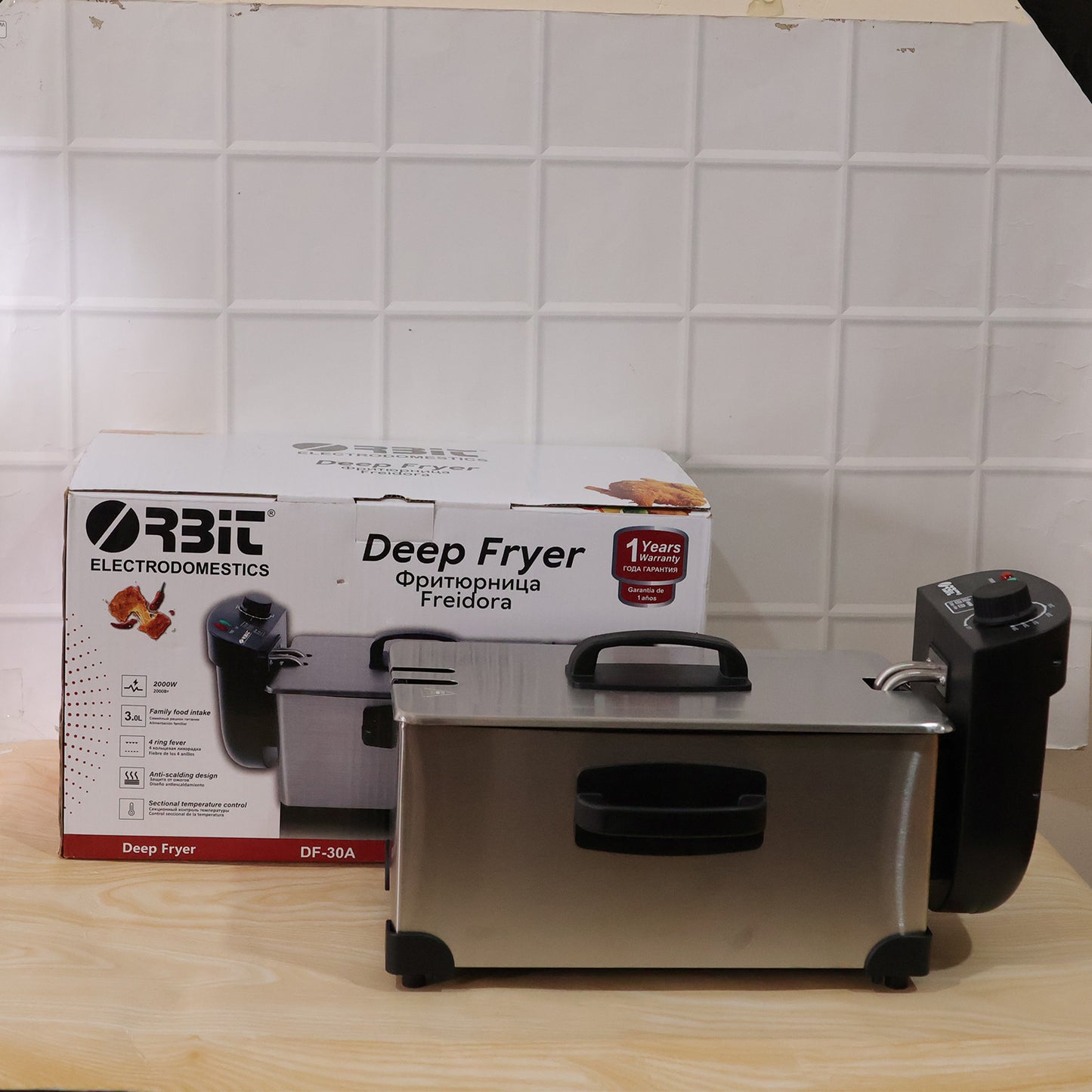 Orbit Heavy Duty 2000W Deep Fryer with 3 Litre Oil Capacity