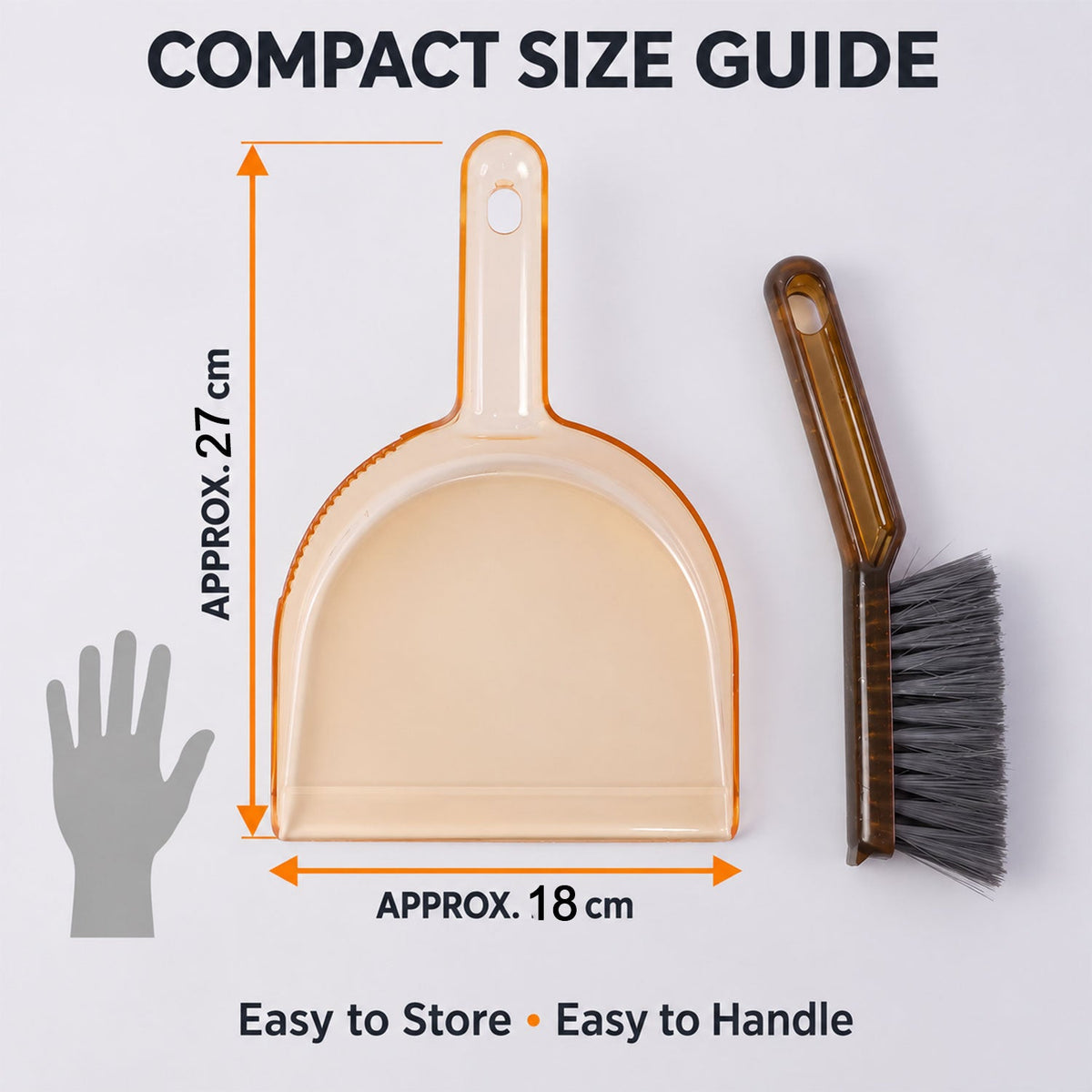 Dustpan set size guide