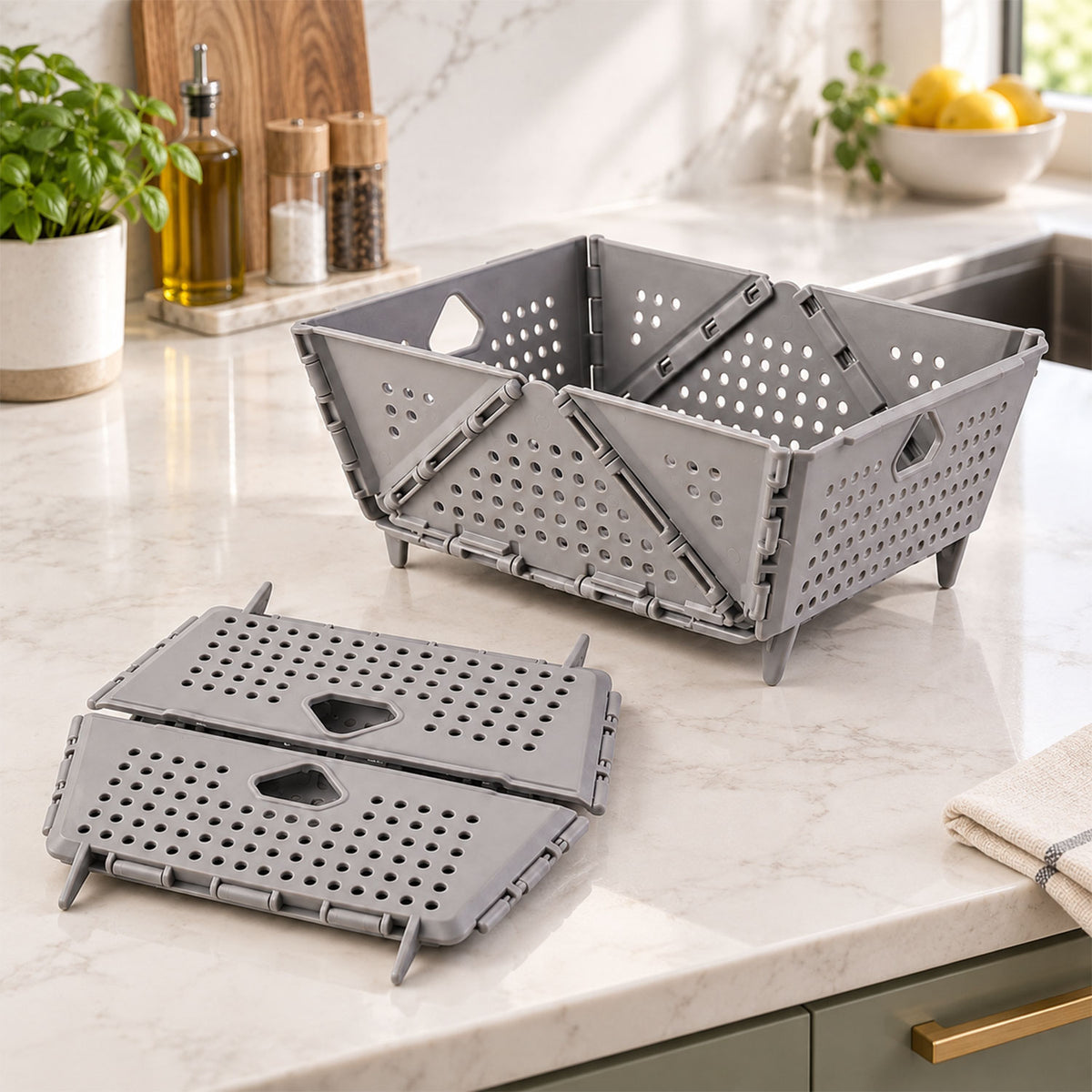 Storage Basket Box with Holes Ventilated Design (23×20 Cm / 1 Pc)