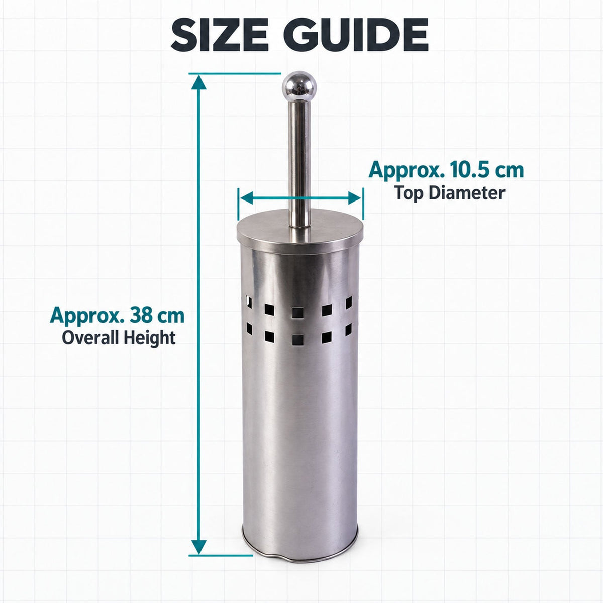 Toilet brush size guide