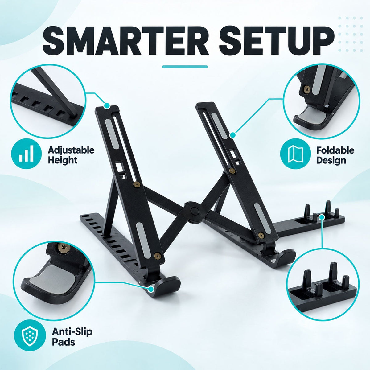 Laptop stand white bg